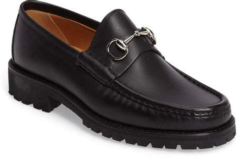 gucci classic lug sole moccasin brown|gucci loafers for men.